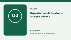 Illustration de démonstration pour Organisation défensive — analyse démo 1