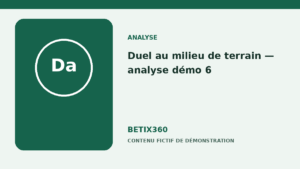 Illustration de démonstration pour Duel au milieu de terrain — analyse démo 6