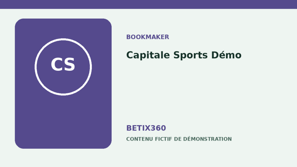 Illustration de démonstration pour Capitale Sports Démo