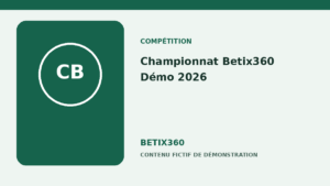 Illustration de démonstration pour Championnat Betix360 Démo 2026