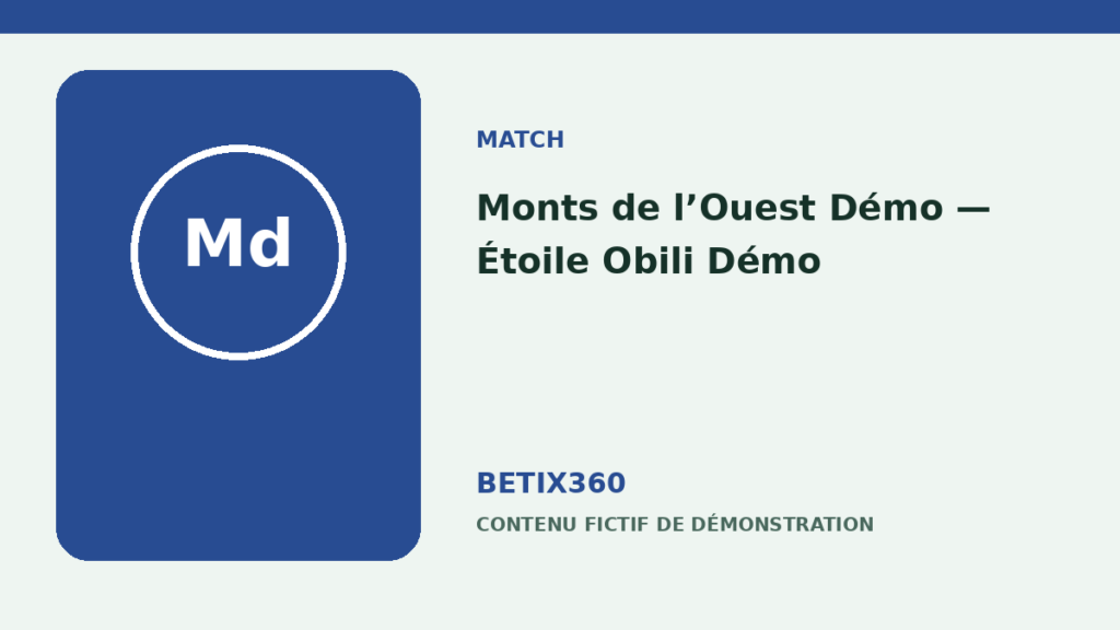 Illustration de démonstration pour Monts de l’Ouest Démo — Étoile Obili Démo